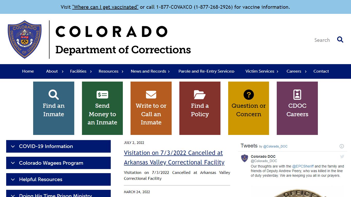 Home | Department of Corrections